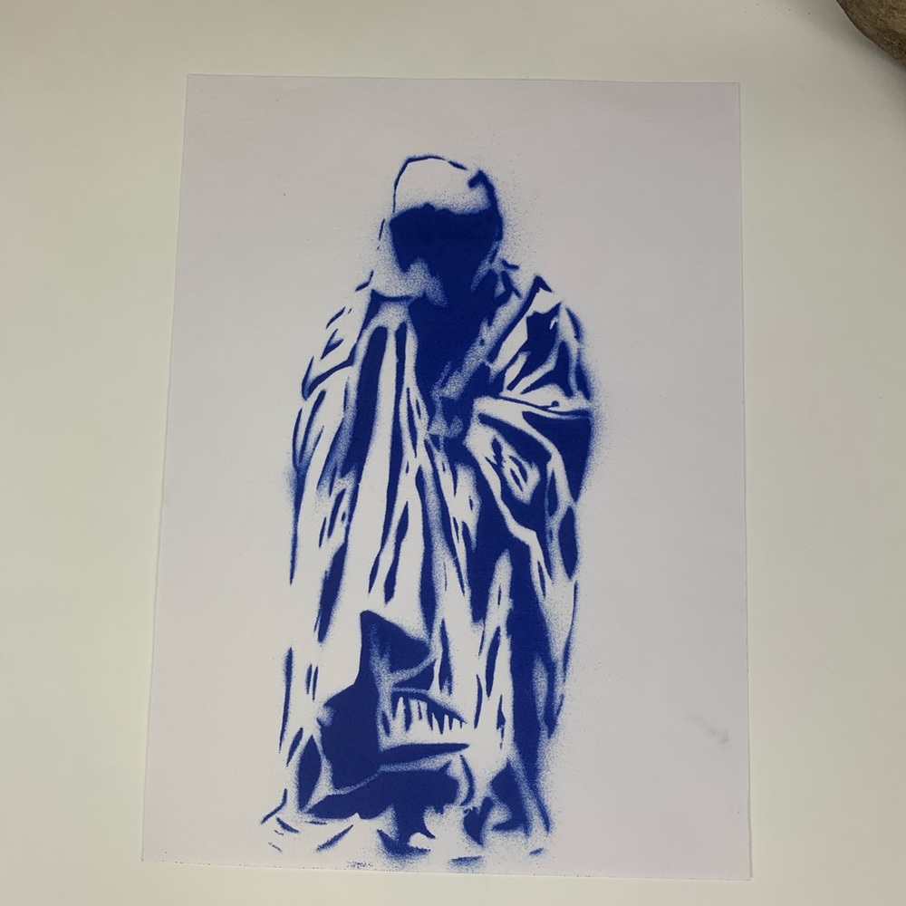 Stencil Print  - handmade wall art